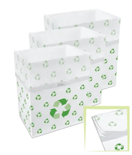 Miniatura 8 de Clean Cubes Botes de basura desechables de 13 galones (paquete de 3, con múltiples forros) con bolsas bajeras, contenedores plegables de basura