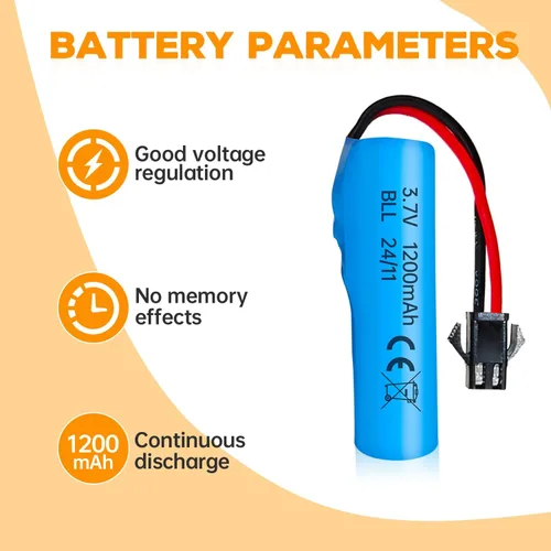 Miniatura 3 de sea jump Batería de litio de 3.7 V 1200 mAh para DE45 DE42 DE58 DE49 DE57 DE70 RC Car 1:14 Vehículo todoterreno con tracción en las cuatro ruedas