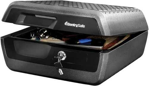 Miniatura 6 de SentrySafe Caja de seguridad ignífuga e impermeable con cerradura de teclado digital, caja de seguridad para documentos y joyas, 0.36 pies cúbicos