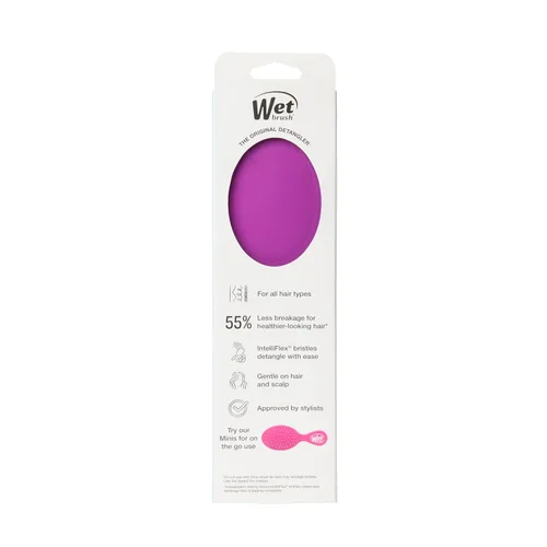 Miniatura 12 de Wet Brush - Cepillo desenredante original con cerdas ultrasuaves IntelliFlex, color morado, que se desliza a través de los nudos con facilidad
