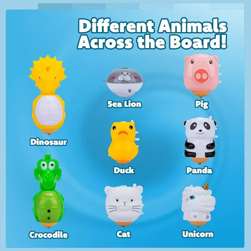 Miniatura 3 de IPIDIPI TOYS Spineez Trompos de Animales con Luz Giratoria – 8 Lindos Giradores LED para Niños – Rellenos Ideales para Calcetines Navideños