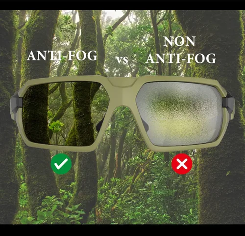 Miniatura 7 de HTS HUNTERSKY Ballistic Tactical ANSI Z87.1+ Impact Protection Anti Fog Shooting Glasses Military Grade Airsoft Range Verde Gris