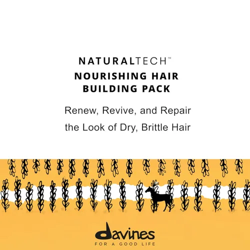 Miniatura 2 de Davines Naturaltech - Paquete nutritivo para la construcción del cabello, reestructuración e hidratación para cabello seco y dañado, con queratina