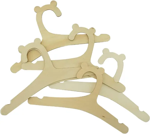 Miniatura 2 de Percha de madera ecológica para recién nacidos, para ropa de bebé, ganchos de madera para colgar ropa, juego de 20 piezas (9 pulgadas)