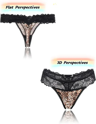Miniatura 29 de ohyeah Tangas sexy de encaje tangas bragas de tiro bajo ropa interior para mujer de algodón entrepierna braga tangas bragas 4-18