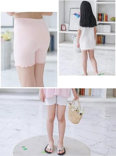 Miniatura 5 de Pantalones cortos para niñas, para usar debajo del vestido, pantalones cortos de bicicleta de baile para parque infantil, gimnasio, deportes,