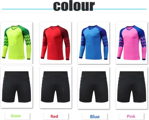 Miniatura 5 de Camiseta de portero de fútbol para niños, camiseta de manga larga para entrenamiento, uniformes juveniles