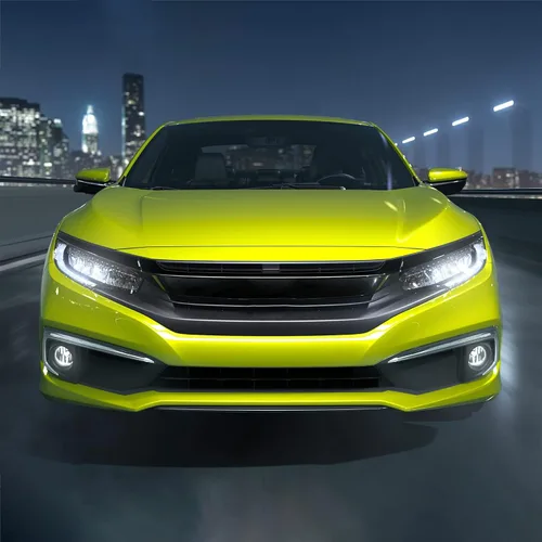 Miniatura 5 de VLAND Lámpara frontal LED compatible con Honda Civic 2016-2021 Sedán/Coupe/Hatchback/Tipo R con iluminación de respiración azul de arranque con Luz
