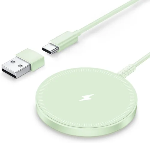 Miniatura 14 de Cargador magnético inalámbrico Magsafe iPhone: almohadilla de carga para iPhone 17/16/15/14/13/12 Series y AirPods Pro 4-2, imán fuerte, puertos