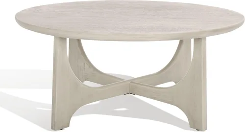 Miniatura 9 de SAFAVIEH Furniture - Mesa de centro de madera Sasha - Roble mediano - Madera - Diseño redondo moderno - Ideal para sala de estar, sala de estar