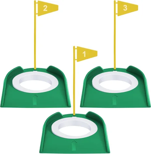 Miniatura 9 de Sotiff Práctica de práctica de golf con agujero de copa, accesorios de golf, putters de entrenamiento con bandera de plástico para adultos, oficina