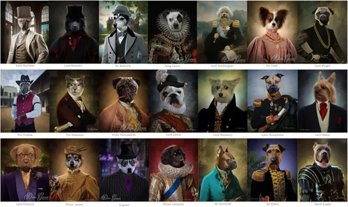 Miniatura 4 de Kamikaze Dogfight Pilot Costume Digital Oil Dog Cat Portrait from Your Photo - Lifelike Pet Dog Cat Art - Custom Pet in Costume Painting On Canvas