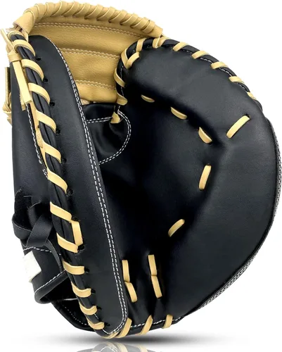 Miniatura 10 de Gracfulcub Guante de Receptor de Béisbol, Lanzamiento con Mano Derecha, Manopla de Receptor de Béisbol y Softbol para Niños, Jóvenes y Adultos Negro