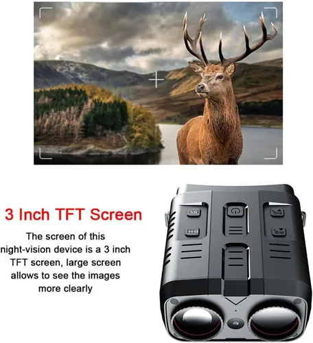 Miniatura 6 de Gafas de visión nocturna: prismáticos de visión nocturna de 1080P para adultos, zoom digital 5X y prismáticos de pantalla HD de 3 pulgadas que