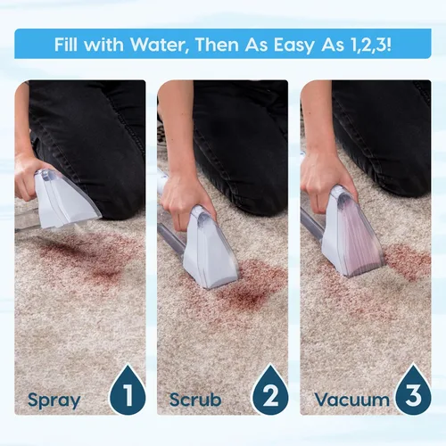 Miniatura 5 de IRIS USA Máquina limpiadora de manchas de alfombras con rociador automático para alfombras de pelo bajo, sofá, tapicería, detalles de automóvil