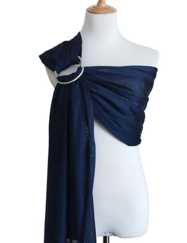 Miniatura 4 de Bandolera ajustable con anillo de aluminio para transportar bebés, Talla única, Azul