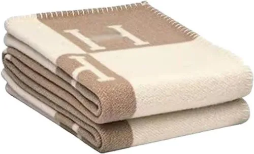 Miniatura 9 de Fcteap h Manta suave, manta de sherpa sintética de cachemira a cuadros, cálida bufanda gruesa de punto, manta mullida y cómoda para mujer, manta