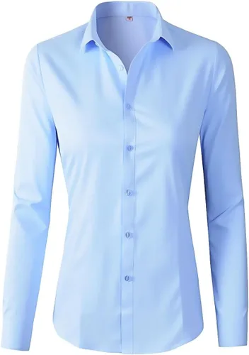 Miniatura 7 de Beninos Camisas blancas con botones para mujer, blusa elegante de vestir para oficina