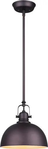 CANARM ICH587A03BN17 Rue araña de techo con cadenas y 3 focos de níquel cepillado y vidrio plano de ópalo, IPL222B01ORB, 100.0watts, 110 volts