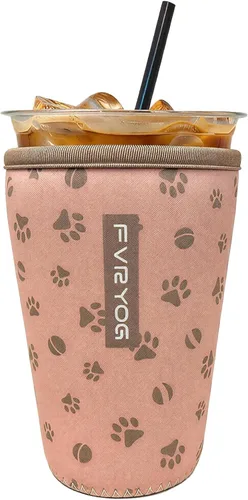 Miniatura 126 de Fundas de neopreno reutilizables aisladas para café helado, fundas para tazas de café helado, fundas para bebidas heladas y calientes