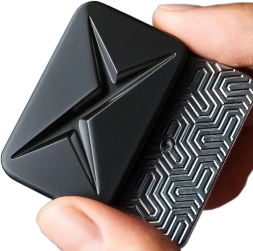 Miniatura 10 de Paquete de 2 juguetes para ansiedad, tarjeta magnética de metal háptico, tarjeta de póquer deslizante, juguetes EDC para adultos, aliviar el estrés