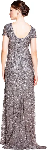 Miniatura 4 de Adrianna Papell - Vestido de manga corta con lentejuelas para mujer