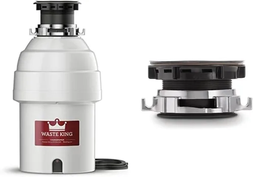 Miniatura 10 de Waste King Legend Series 1 HP - Eliminación de basura de alimentación continua con cable de alimentación - (L-8000) y kit de conector