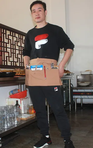 Miniatura 3 de Resist water 3 big Pockets Waist Server Apron Kitchen Restaurant Unisex Half Aprons