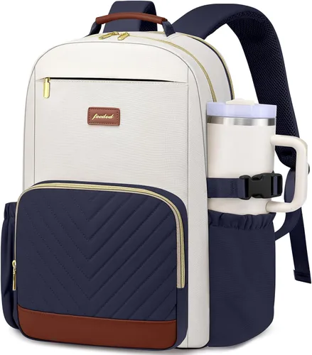 Miniatura 20 de Mochila para Laptop para Mujeres Mochila de Libros: Mochilas de Trabajo y Escuela de 15.6 pulgadas con Bolsillo con Compartimento para Taza de Gran
