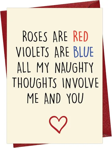 Cheerin Divertida tarjeta de aniversario con sobres, tarjetas de amor humorísticas para él y ella, tarjeta romántica para marido, esposa, prometido,