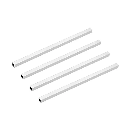Miniatura 10 de uxcell Tubo cuadrado de aluminio 6063, 6mmx6mmx1mm de espesor de pared, 200mm de longitud, tubo de tubería recta sin costuras, 4 piezas