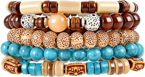 Miniatura 48 de Pulsera Gótica Ajustable de Cuero Trenzado Punk Multicapa de Estilo Grunge, Conjunto de Pulseras Emo con Brazalete de Metal, Envoltura