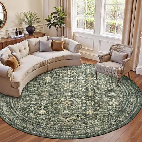 Miniatura 33 de Lofus Alfombra de pasillo de 2 x 10 pies para pasillos, alfombra verde lavable con parte trasera de goma antideslizante, alfombra suave de pelo bajo