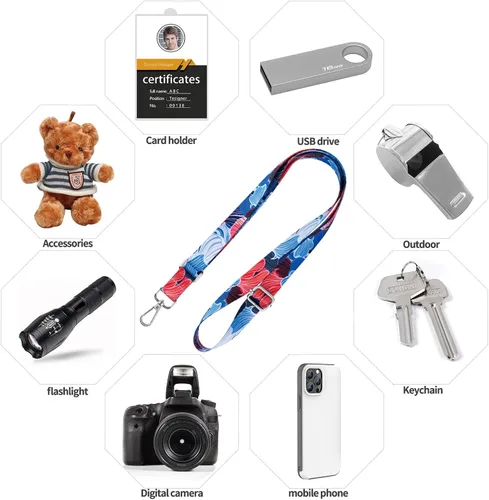 Miniatura 5 de Cordón para teléfono celular, correa cruzada para teléfono, correa de muñeca, cordones para llaves, correas de hombro ajustables universales
