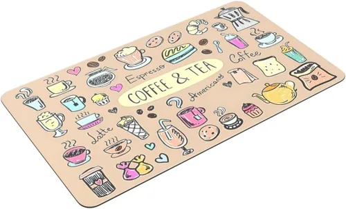 Miniatura 4 de Alfombrilla Divertida para Cafetera - Bandeja Espresso para Barra de Café Bajo Alfombrilla para Cafetera, Alfombrilla para Cafetera para Encimera