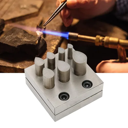 Miniatura 4 de Juego de cortadores de disco de perforación 45 herramientas de acero en forma de gota para hacer joyas, herramientas de formación de perforaciones