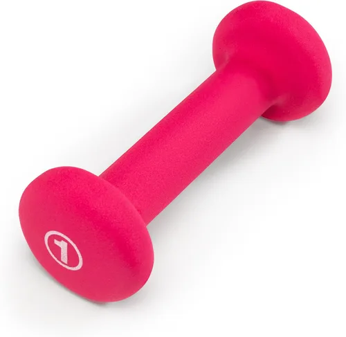 Marcy Colored Neoprene Dumbbell (Sold in Singles or Set) Hand Weights, Exercise Free Weights for Home Gym A. Fucsia - 1lb - Individual