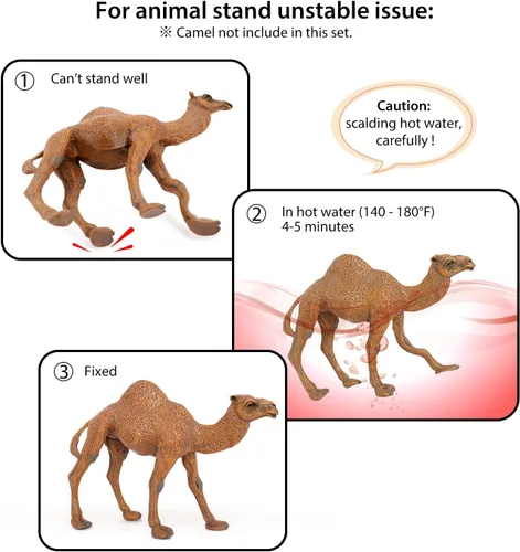Miniatura 5 de Volnau Figuras de animales de safari, 7 unidades, figuras de América del Norte, paquete de zoológico para niños pequeños, decoración de Navidad