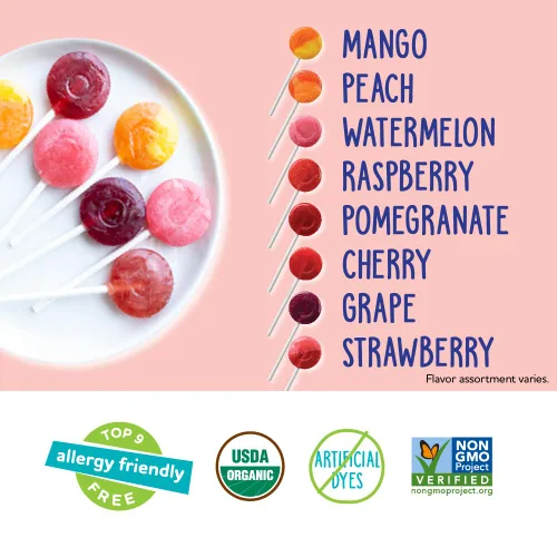 Miniatura 4 de YumEarth - Paquete variado de paletas orgánicas, 60 paletas favoritas con sabor a frutas, aptas para alérgicos, sin gluten, sin organismos