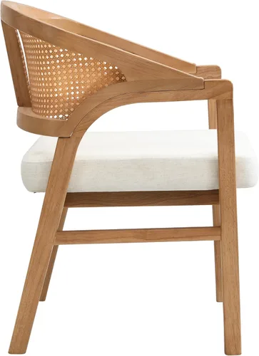 Miniatura 6 de Christopher Knight Home Faritel Juego de 2 sillas modernas de comedor de madera, sillas de cocina tapizadas en tela, sillas laterales cómodas