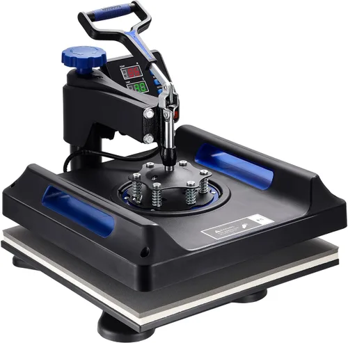 Miniatura 9 de VEVOR - Prensa de calor 5 en 1, máquina de prensa de calor de 15 x 15 pulgadas con prensa para tarros, prensa para sombreros, control digital