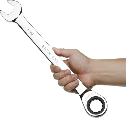 Miniatura 5 de Jetech Llave combinada de trinquete de 1-1/8 pulgadas (paquete de 5) - Llave de engranajes de acero Cr-V de grado industrial métrico en acabado Sae