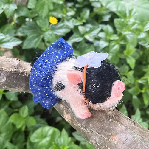 Miniatura 3 de OtardDolls Reborn Piggy Dolls, 5 pulgadas de silicona completa suave realista mini muñecas de cerdo, mini muñecas de cerdo realistas recién nacidos