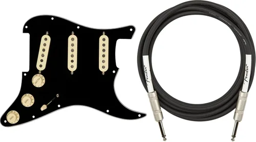 Miniatura 3 de Fender Custom Shop '69 SSS Pre-Wired Stratocaster Pickguard Bundle con cable de instrumento