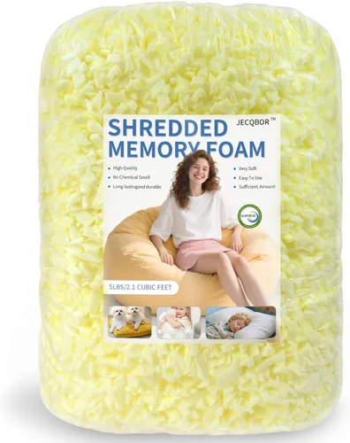 Miniatura 11 de Relleno para Puf, 4.5kg de Espuma Viscoelástica Triturada, Relleno Suave de Puf para Sofá, Cojín, Animales de Peluche, Cama de Perro, Artes y Azul