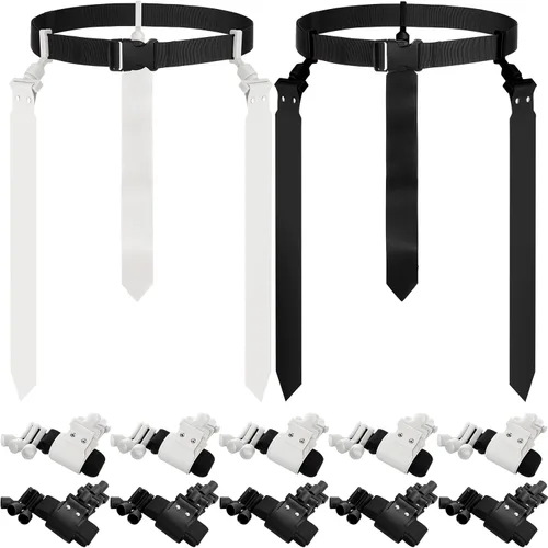 Miniatura 10 de Hungdao Cinturones y banderas de fútbol para 10/12 jugadores, cinturones de fútbol ajustables para niños, adolescentes, adultos, entrenamiento