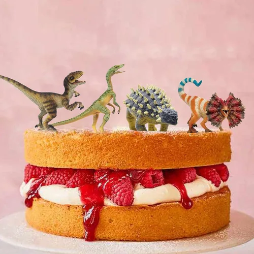 Miniatura 5 de Gemini&Genius Anquilosaurio Velociraptor Compsognathus Dilophosaurus Dilophosaurus Dinosaurs Set, recuerdo de fiesta, coleccionista de dinosaurios
