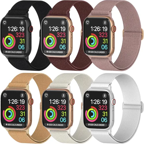 Miniatura 14 de Correas de nailon para Apple Watch unisex – iWatch 1/2/3/4/5/6/7/8/9/SE/Ultra 2 correas para 1.496 in/1.575 in/1.614 in/1.654 in/1.732 in/1.772