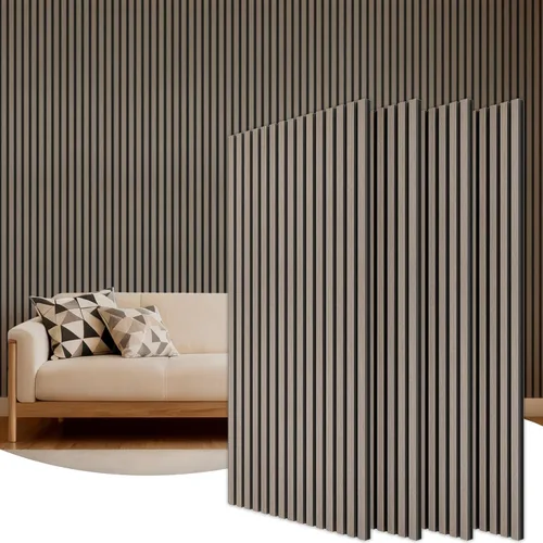 Miniatura 13 de TONOR Paneles acústicos de madera para pared con listones de madera, paquete de 2 paneles acústicos de 47.2 x 23.6 pulgadas, paneles acústicos