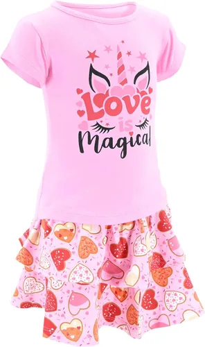 Miniatura 68 de Unique Baby Girls 2pc Skirt Set Outfit Long Sleeve Top with Skirt